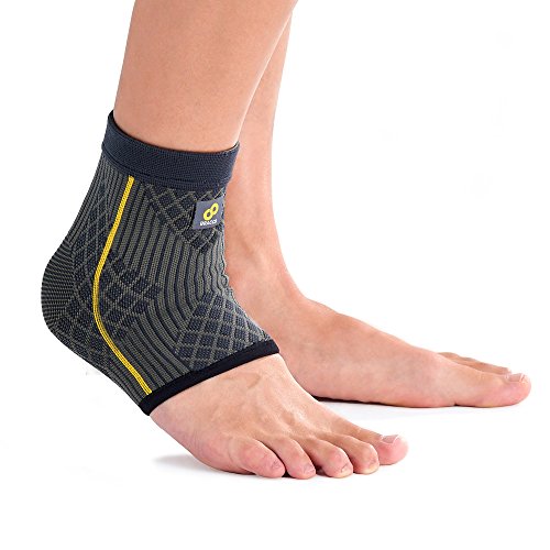 UPC 819567012407, Bracoo Ankle Sleeve, Elasticated Compression Support for Plantar Fasciitis Relief – Increased Muscle Stability, Breathable Fabric &amp; Natural Motion for Athletes – Guardian, Large