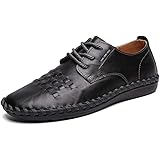 ZHShiny Men's Penny Loafers Driving Shoes Lace-up Casual Slip On Moccasins Soft Comfort Flat Walking Shoes