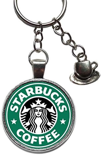 starbucks coffee shop cup charm teacup tea keyring saucer novelty