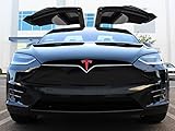 Edwin Group of Companies Tesla Logo Sticker Model X. Nose Cone Front Emblem T Decal Sticker Vinyl. RED Buy