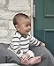 L'ovedbaby Unisex-Baby Newborn Organic Gl'oved-Sleeve Bodysuit, Bark Stripe, 3-6 Months
