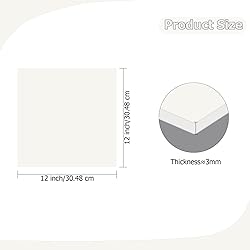 Eszeoee 2 Pack 12'' x 12'' Opaque White Acrylic