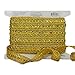 Trims By The Yard Trish Sequin Metallic Braid Trim, 7/8-Inch Versatile Sequins for Crafts, Washable Sequin Trim for Costumes or Party Decorations, 20-Yard Cut Gold