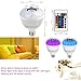 RAYWAY Bluetooth Speaker LED Light Bulb - 16 Multi Color Changing Music Bulb - Dimmable Wireless Colorful Mood Night Lamp - Men Women Gift for Party Kitchen Bedroom - E26 Base - Remote Control