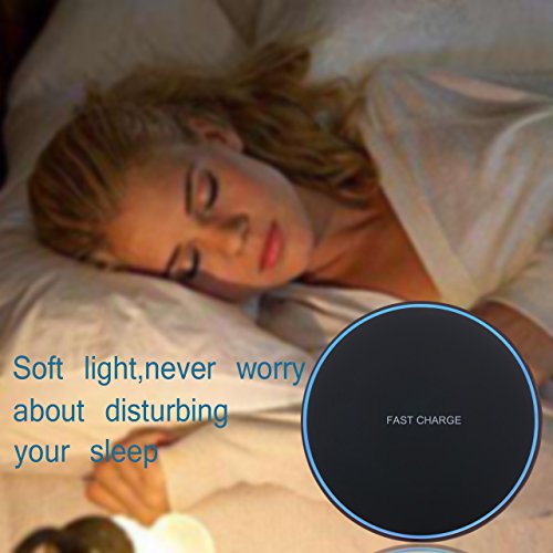 Cargador inalámbrico rápido iPhone 8 / iPhone 8 Plus / iPhone X, Cargador inalámbrico Samsung qi Cargador inalámbrico para Galaxy S8 / S7 / S6 / Note 8 /, Nexus 5/6/7 y todos los dispositivos habilitados para Qi de WiFun (Silve)