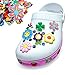 AWEHIRU PP OPOUNT 100 Pieces PVC Shoe Charms 64 Different Shapes Shoe Charms Including 36 Pairs Same Pattern and 28 Pieces Single Pattern Shoe Charms for Bands Bracelet Wristband