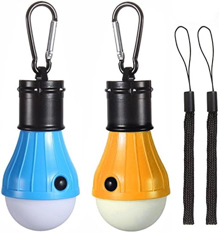 Tent Lights Portable Waterproof Windproof Outdoor Bulb LED Camping Lantern For Climbing, Fishing, Camping, Car Repairing, Outdoor Decoration (2 Pack)