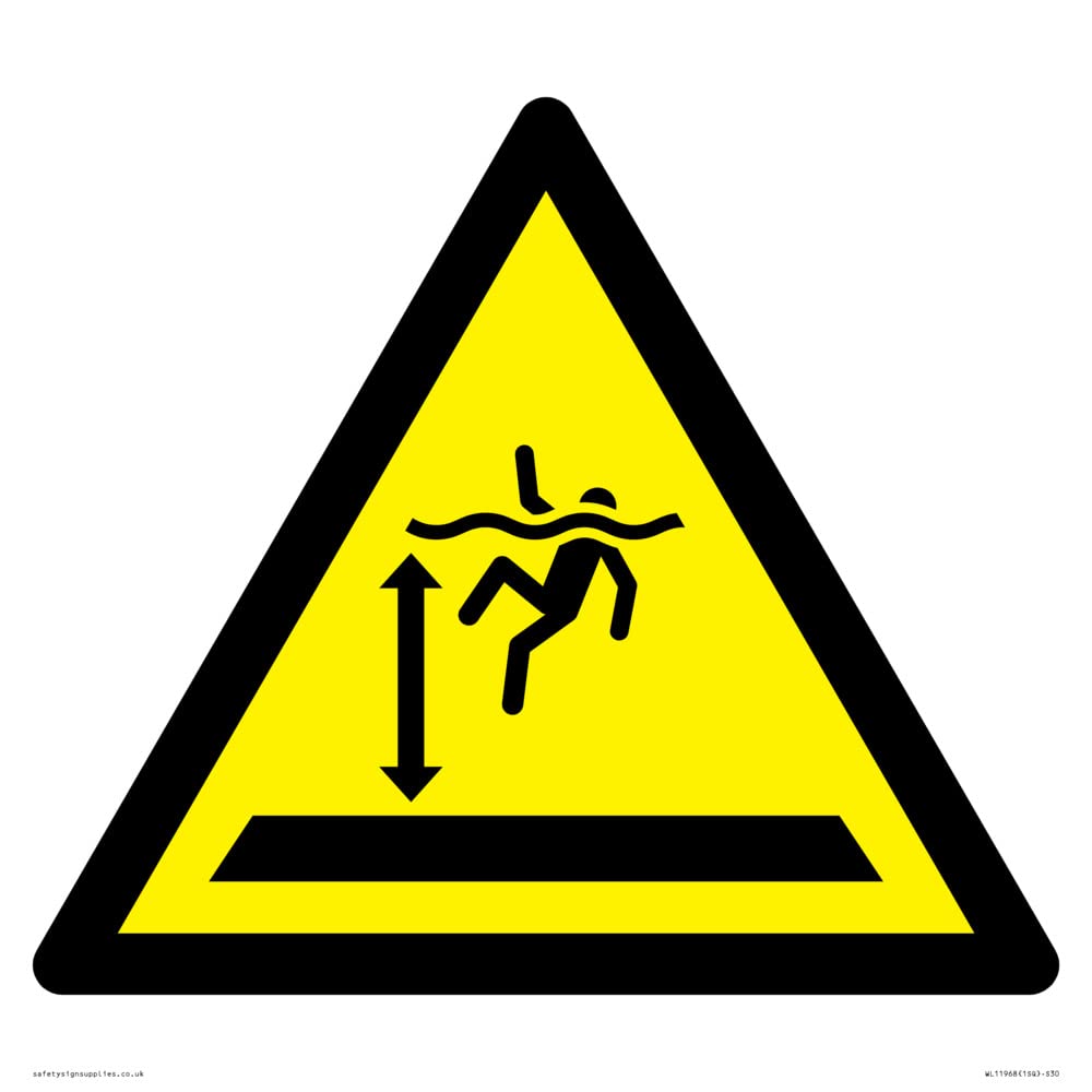W047 Warning: Deep water Sign - 300x300mm - S30