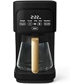 Wonderful Programmable 12-Cup Coffee Maker with Touch Controls, Auto Brew Timer, 1200W, 3 Brew Strengths, Keep Warm, Dishwasher-Safe, Premium Countertop Coffee Machine (Black)