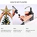 KINGWILL 2-in-1 Gold Glittered 5 Point 9.8 Inch Star Tree Topper with Snowfall LED Lights and Snowflake Projector, Night Light for Christmas Nursery Indoor Decoration