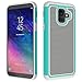 Samsung Galaxy A6 2018 Case, Dual Layer [ Full Coverage Tempered Glass Screen Protector ] Anti-Scratch Rugged Heavy Duty Premium Protection Case Cover for A6 2018 - Green