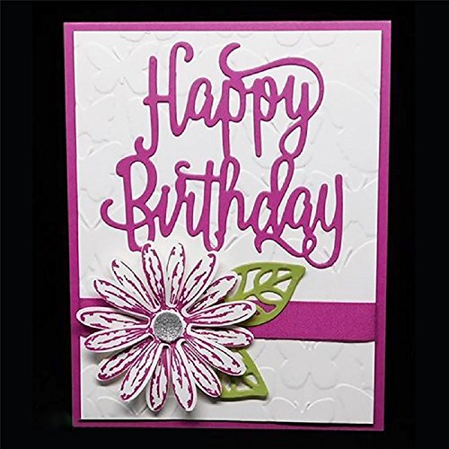 TTLIFE Happy Birthday Metal Die Cutting Dies Scrapbooking Embossing Folder Die Cuts Photo Album Decoration