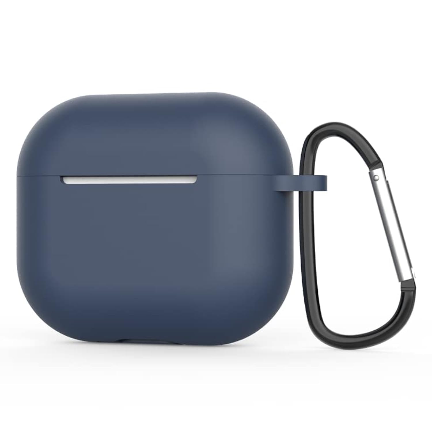 AirPods 3 Case Silicone Protective Case and Skin Case for AirPods 3 [Front LED Visible] [Wireless Charging] Compatible with AirPods 3 2021 (Carabiner, Midnight Blue)