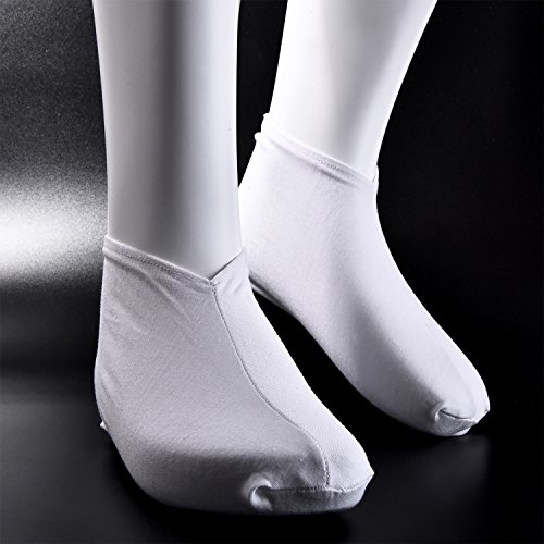 3 Pairs White Socks Lotion Moisturizing Socks Spa Overnight Absorbing
