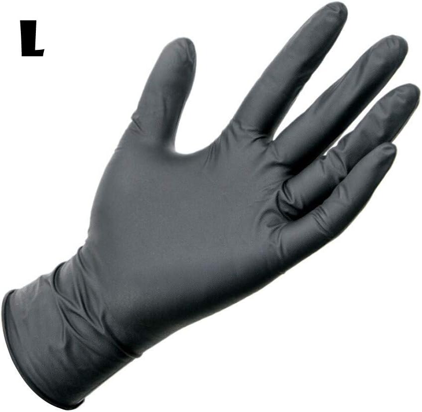 Disposable Rubber Gloves 100 pcs Nitrile Gloves Raven Black Comfortable Protective Convenient Comfortable Mechanic Tatoo Latex Gloves PVC Gloves Powder Free Gloves Exam Gloves