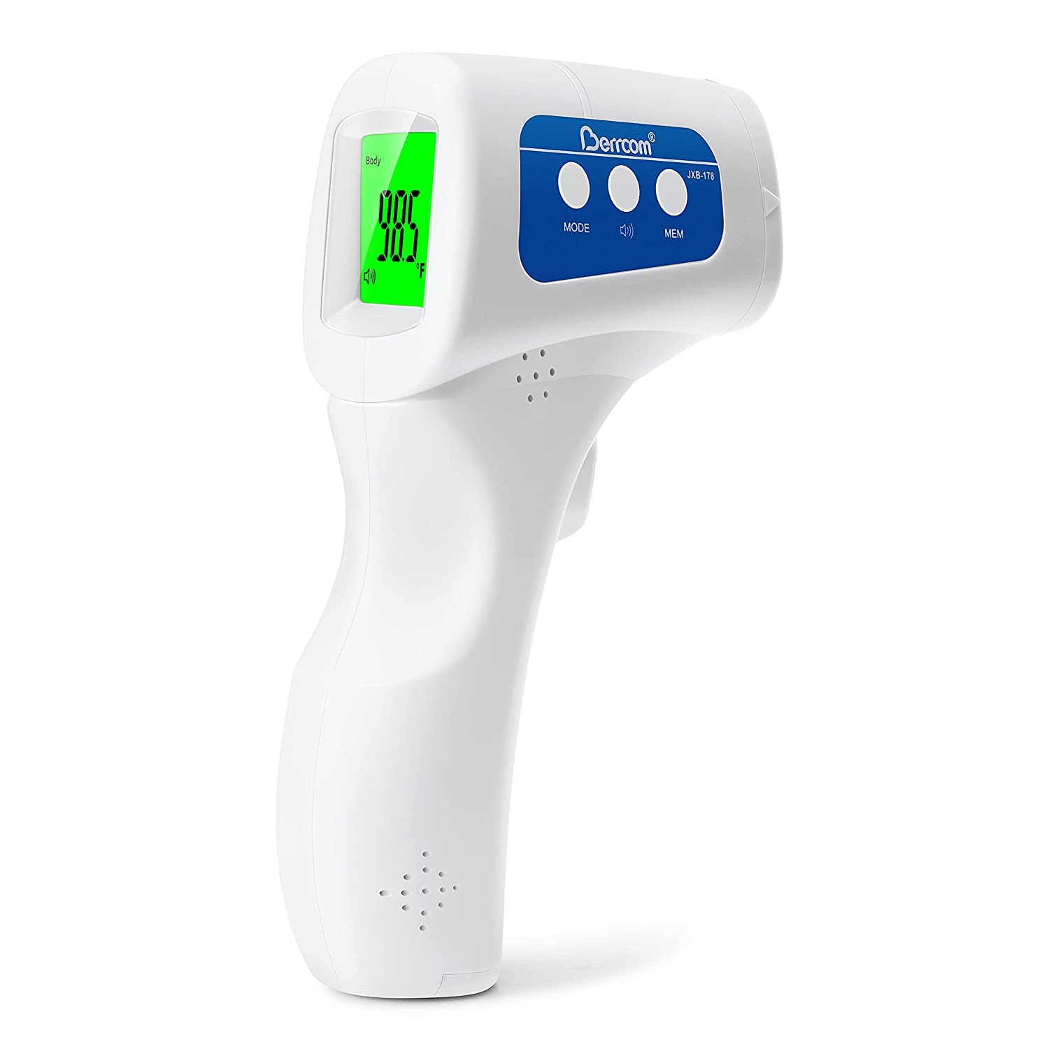 Berrcom Non Contact Infrared Thermometer JXB-178, Medical Grade for Baby Kids with High Temperature Alarm and Instant Accurate Reading for Indoor and Outdoor Use