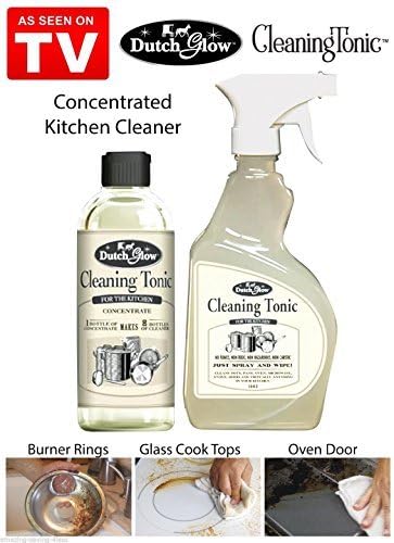 Cleaning Tonic Concentrate All Natural Multi Purpose Cleaner Spray w/ Scrubber by Dutch Glow
