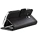 Moto G Case, Abacus24-7 Motorola Moto G Wallet Case, Leather Moto G Flip Cover with Card Holder and Kickstand - Black Flip Case for Motorola Moto G (1st Gen) Phone