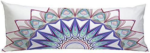 MariamMcKinley Body Pillowcase Prismatic Mandala Pillow Cover With One Side 20 x 54 Inch