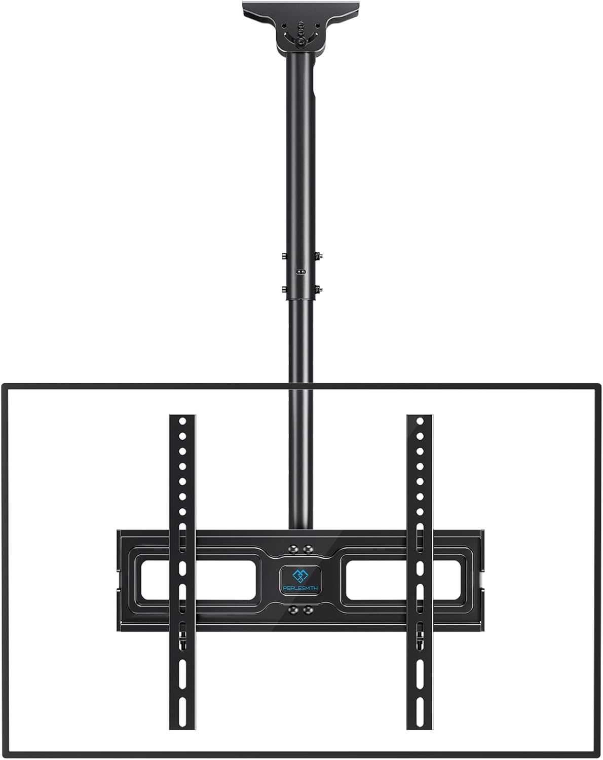 PERLESMITH Ceiling TV Bracket - Adjustable Swivel Ceiling Mount for Most 26-65 inch TVs, Full Motion Ceiling TV Mount, Supports up to 50kg, Max VESA 400x400mm, PSCM2-E