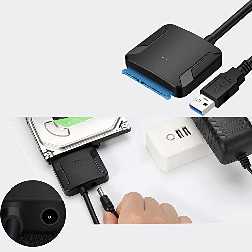 Shentesel SATA to USB 3.0 2.5/3.5 HDD SSD Hard Drive Disk Converter Cable Line Adapter - Black