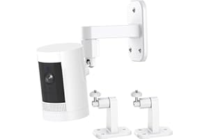 DUKOYB 2Pack Ring Camera Mount, Compatible with Ring Stick Up Cam Battery/Plug-in/Camera Pro Battery/Ring Indoor Cam(1st Gen), 360 Degree Adjustable Mount for Ring Outdoor Indoor Camera,White
