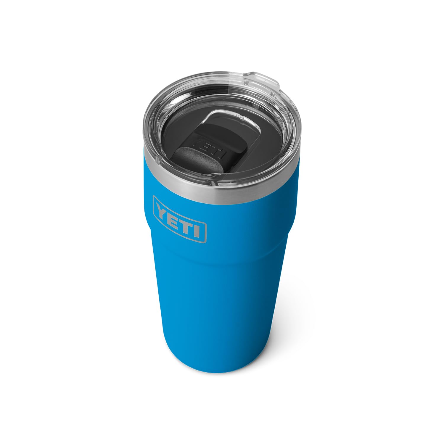 YETI Rambler 20 oz Stackable Tumbler, Stainless Steel, Vacuum Insulated with MagSlider Lid, Big Wave Blue Image
