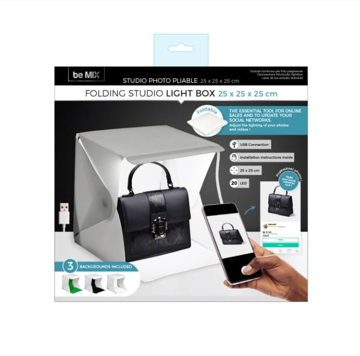 High Tech Folding Studio Light Box 25 x 25 x 25 cm for Leisure Travel Accessory