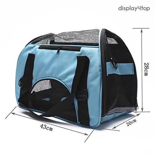 Display4top 43cm x 20cm x 28cm Pet Travel Carrier Comfort Expandable