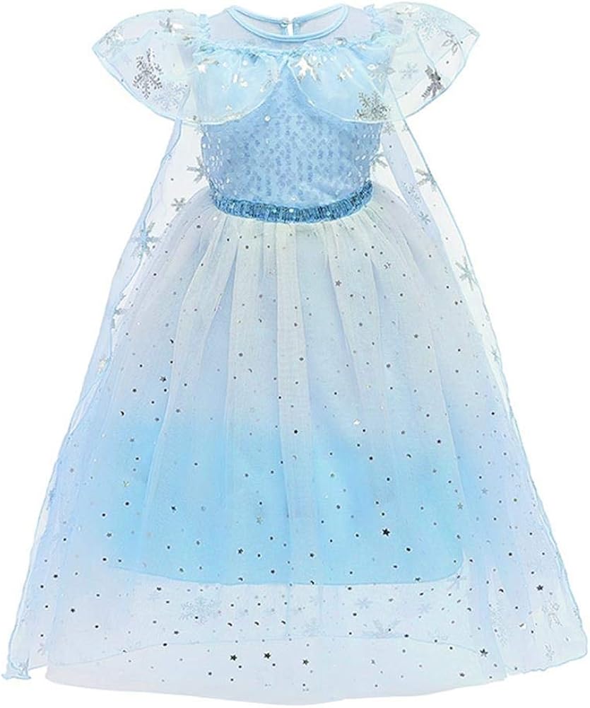 FYMNSI Girls Ice Queen Elsa Princess Costume with Accessories Kids
