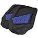 Motor Trend MT-861-BL Flextough 2 Tone Rubber Car Floor Mats for Auto - Heavy Duty All Season Black & Blue, 1 Pack