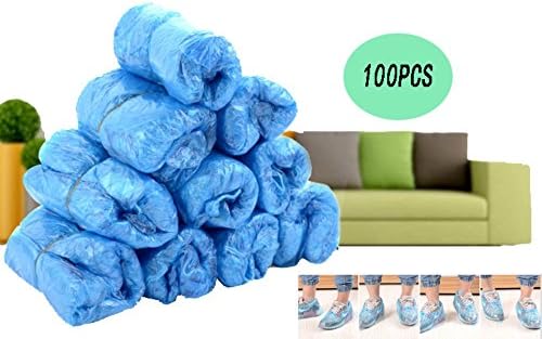MyBreeze@ [50 Pairs] Disposable Plastic Shoe Covers Waterproof Shoe Bag Overshoes Carpet Protection Floor Protectors Covers (XT-100PS)