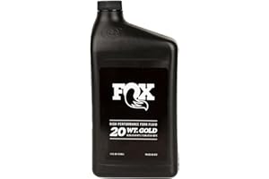 Fox Racing Shox Oil: Am, Fox 20 WT Gold, 32 oz, Unisex-Adult, Black, 20wt. T22238
