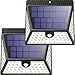 Solar Motion Sensor Lights Outdoor, Luposwiten 82 LED Super Bright Wireless Waterproof Solar Powered Security Wall Lights with Wide Angle Illumination for Front Door, Back Yard, Porch, Garage-2 Pack