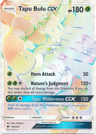 Tapu Bulu-GX - 149/147 - Secret Rare - Sun & Moon: Burning Shadows