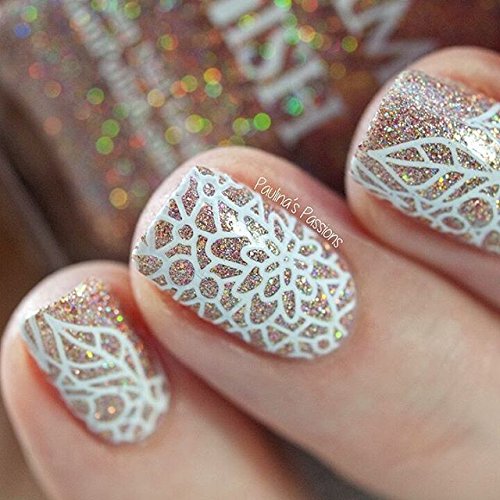 PUEEN Nail Art Stamping Plate - Fancy Lover 01 - 125x65mm Unique Nailart Polish Stamping Manicure Image Plates Accessories Kit-BH000555