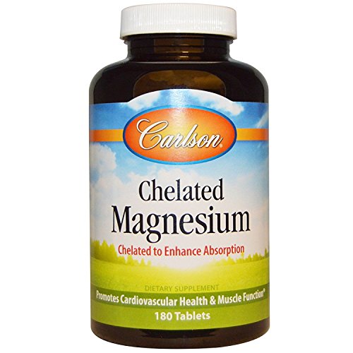 Carlson chelated magnesium 200mg, 180 tablets
