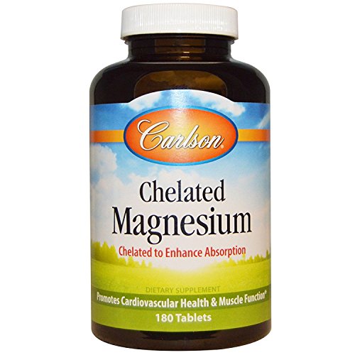 UPC 088395056123, Carlson Chelated Magnesium 200mg, 180 Tablets