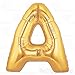 AFTERLOON® 40 Inch Giant Jumbo Helium Foil Mylar Alphabet Balloons for Graduation Anniversary Celebration Bridal Shower Wedding Birthday Party Decorations, Premium Quality, Matte Gold, Letter A