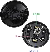 LbsAMP Foot Switch 2A 250V Round Push Button for Lamps Table Floor Lights Black view 3