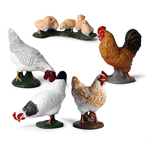 Hiawbon Farm Animals Figurines Simulated Farm Life Realistic Plastic