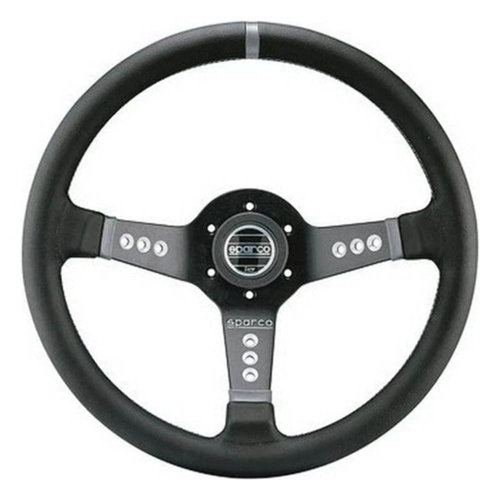 Sparco Universal Steering Wheel L 777 - Black Leather - Diameter 350mm
