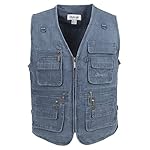 Men’s Outdoor Vest Multi-Pockets Casual Vest for Work Fishing Photography Journalist www.denim.fit