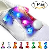Maxstrapz Nylon LED Light Up,Glow in the Dark,Glowing Shoelaces by in 8 Different Colors,White,Blue,Pink,Red,Orange,Yellow,Green and Multi Color,3 Flash Modes,for Parties,Running,Walking