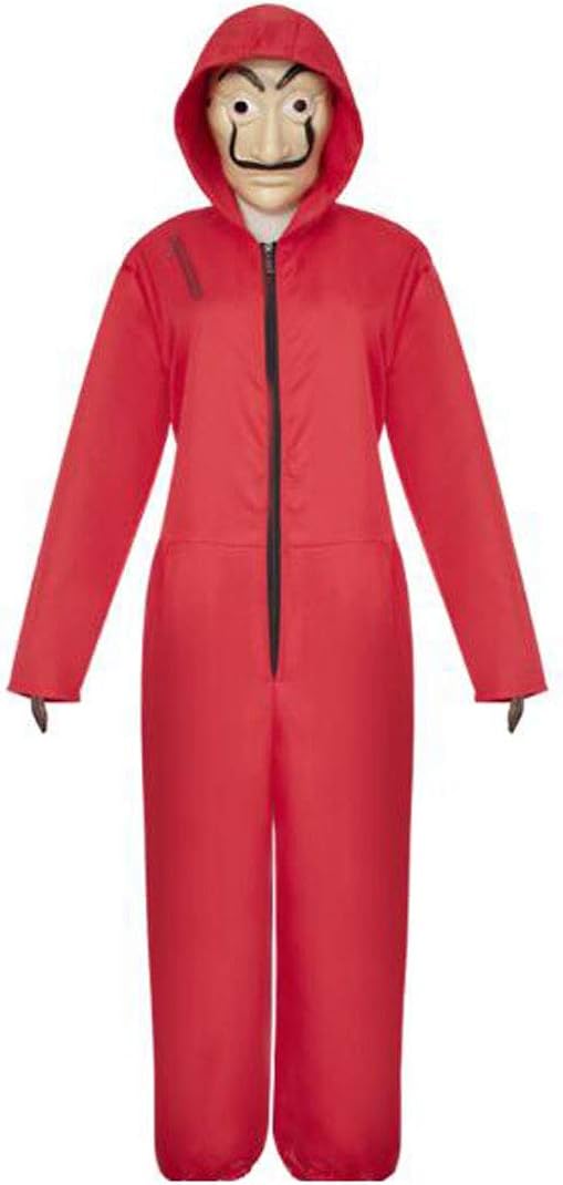 Nonaxi Cosplay La casa de Papel Season 3 Dali Red Adult Kids Jumpsuits Mask Halloween Costumes (M, Adult)