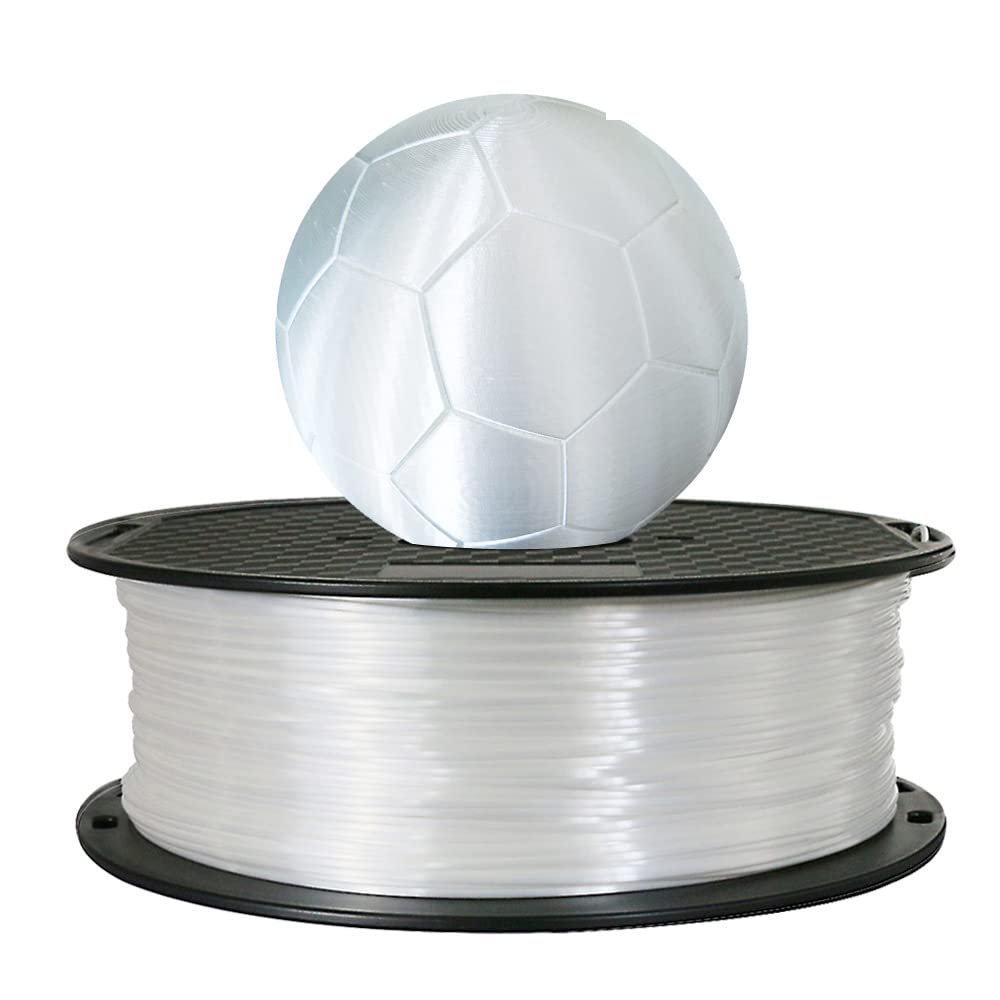 CC3D Silk Shiny Pearl PLA Filament White 1.75mm 1KG 3D Printer Filament 3D Printing Material Silky Metallic PLA High Gloss White โ image 1