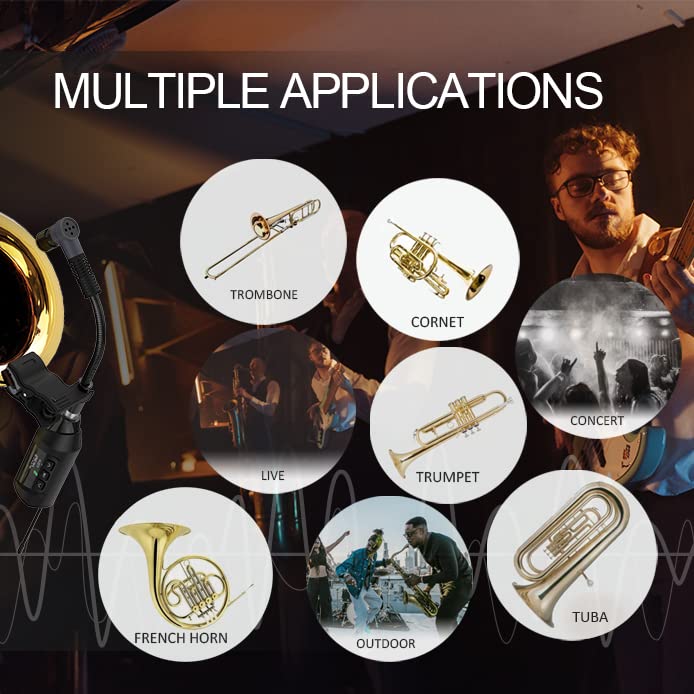 SGPRO Wireless Saxophone Microphone System, ClipOn Instrument