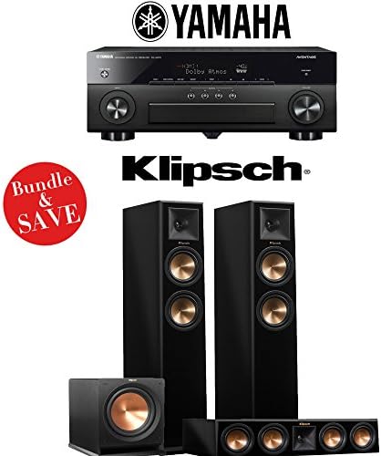 Yamaha AVENTAGE RX-A870BL 7.2-Channel Network A/V Receiver + Klipsch RP-250F + Klipsch RP-440C + Klipsh R-112SW - 3.1-Ch Home Theater Package (Piano Black)