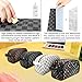 Makeup Bag Leather Travel Makeup Cosmetic Bag for Women Waterproof Makeup Organizer Purse Leather Large Capacity Toiletry Pouch Storage Makeup Tools Jewelry Foundation (Black)