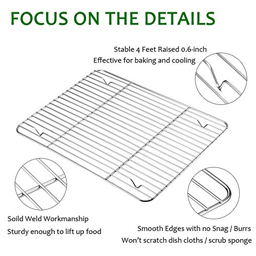 Baking Sheet with Rack Set, Efar Stainless Steel Baking Pans Tray